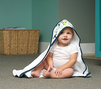 JJ Cole Hooded Bath Towel on Baby