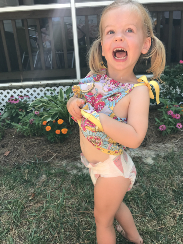 My niece wearing a Hello Bello diaper
