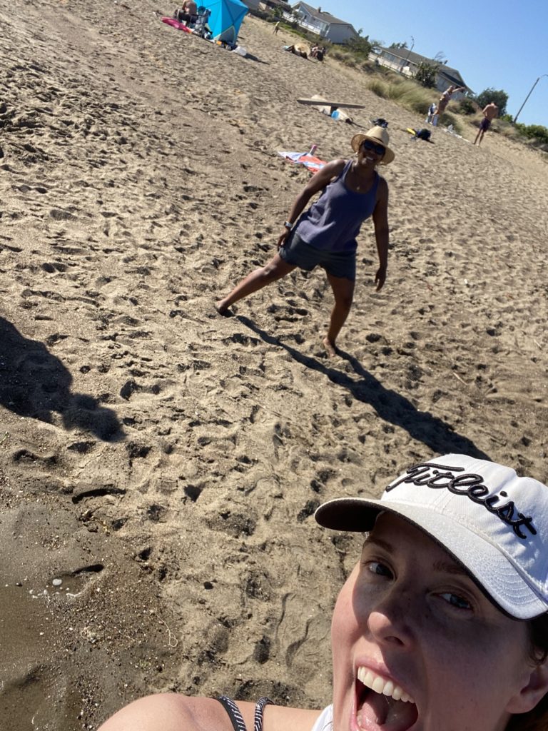 parenting through trauma - heather at the beach