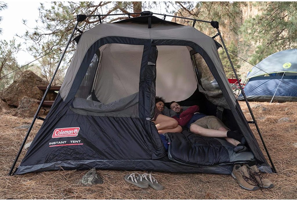 family camping Coleman Instant tent