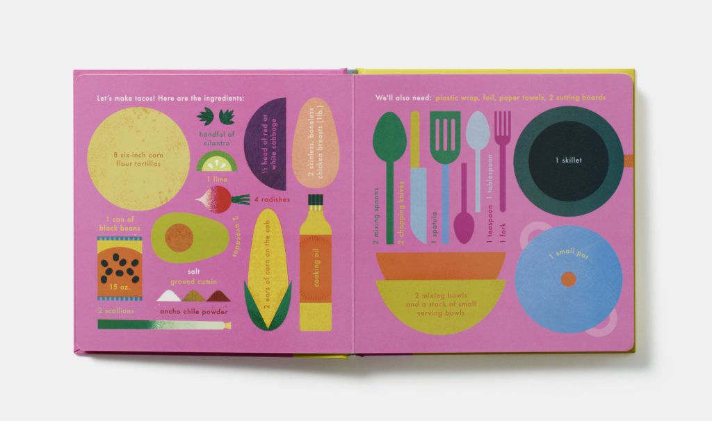 sensory books for toddlers -- Taco recipe